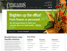 Tablet Screenshot of cottageflowers.co.nz